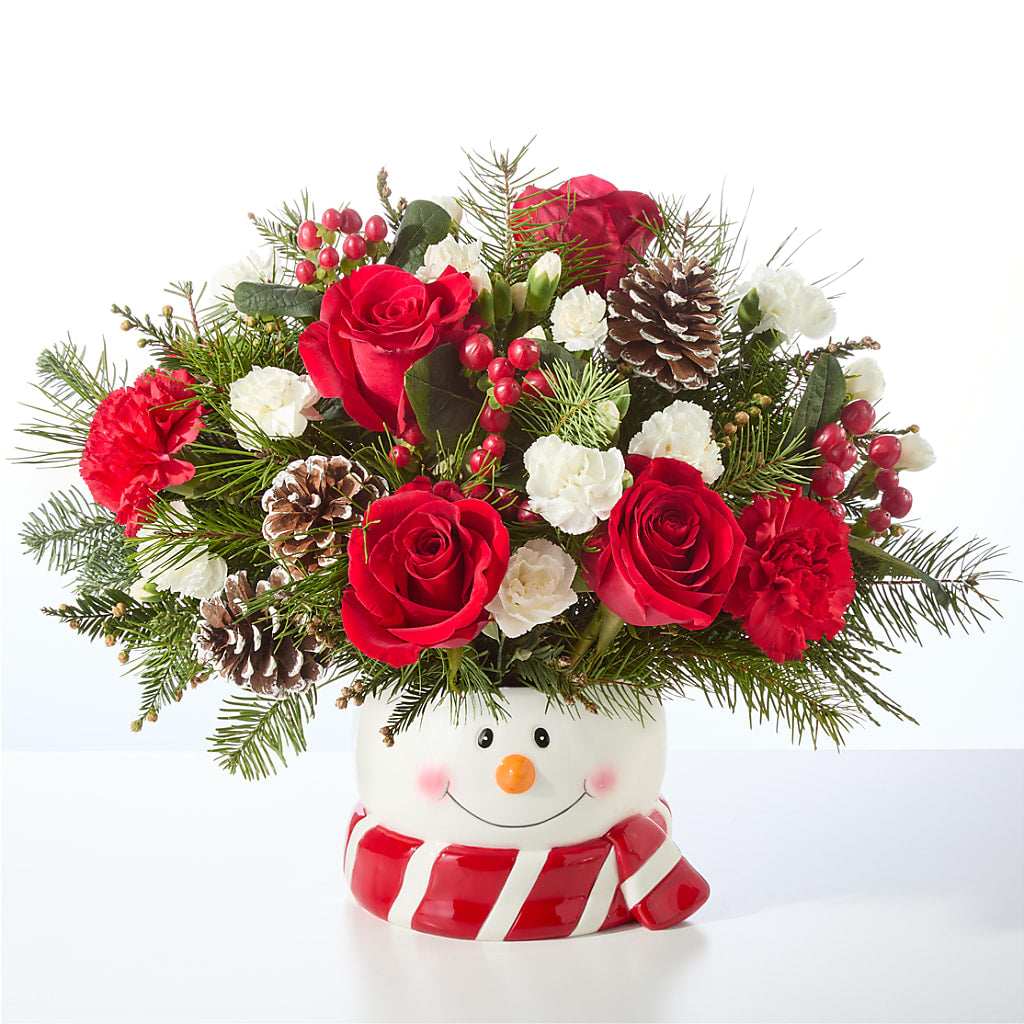 Jolly Snowman Bouquet – 2 Flower Girls, Skokie IL