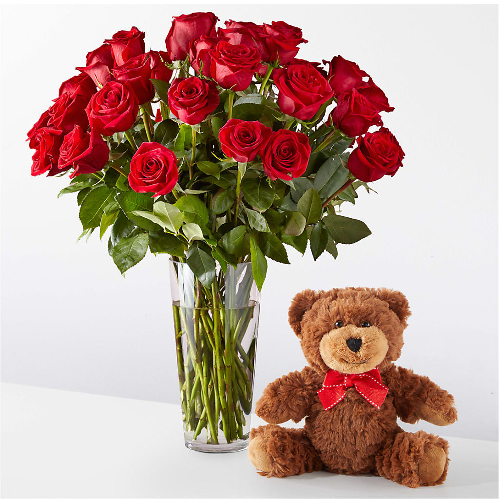 Romantic Long Stem Red Rose Bouquet Bundles – Two Flower Girls, Skokie IL
