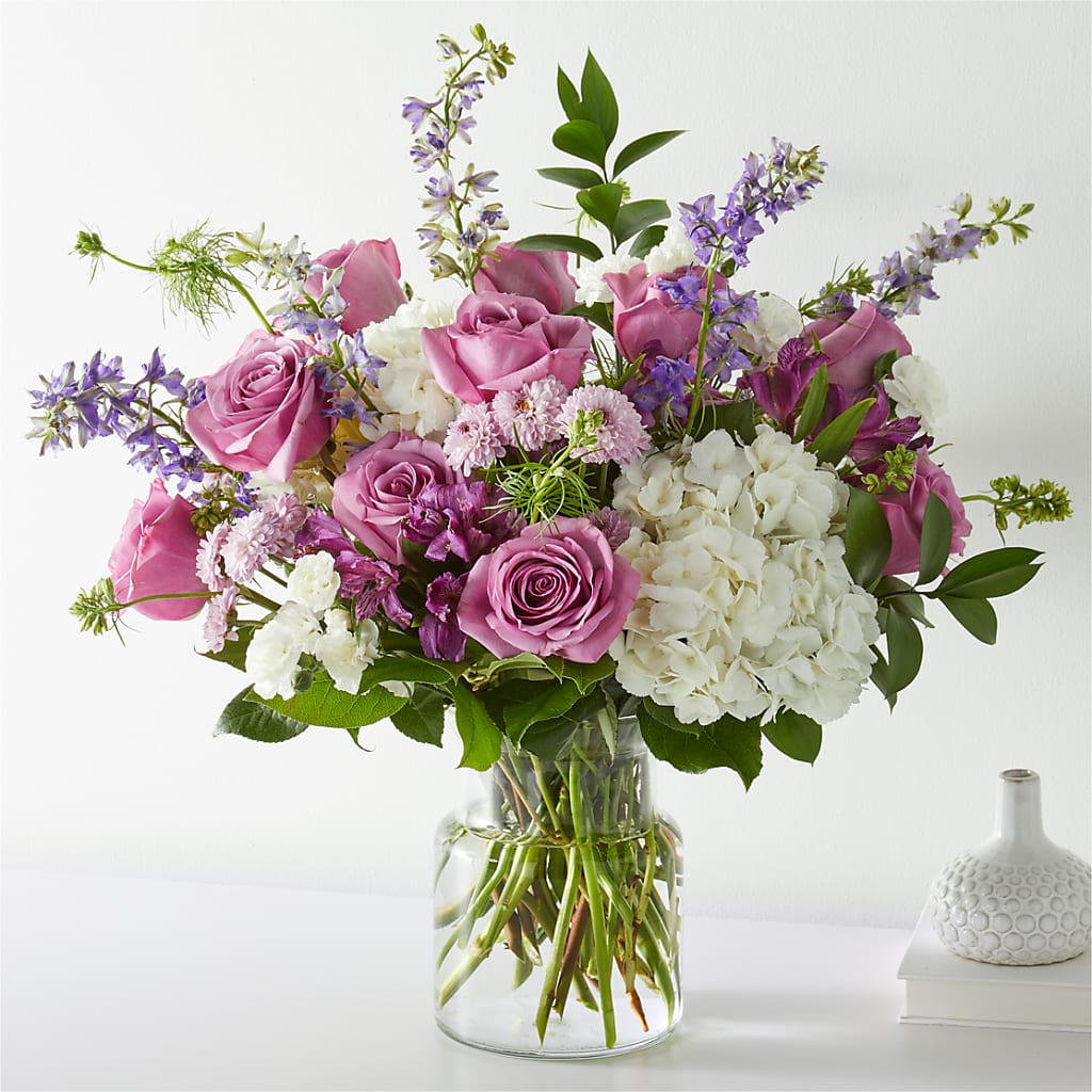Violet Caress Bouquet – Two Flower Girls, Skokie IL