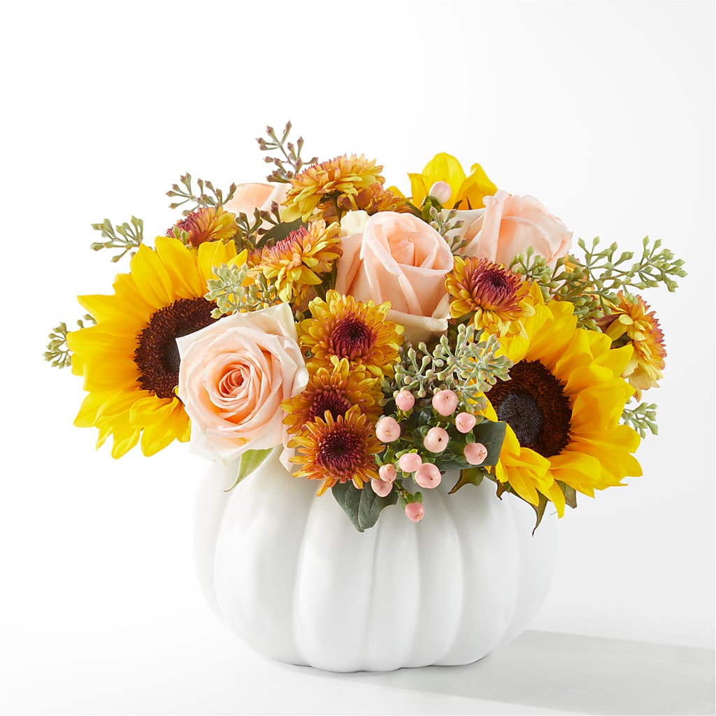 Pumpkin to Talk About Bouquet – Two Flower Girls, Skokie IL