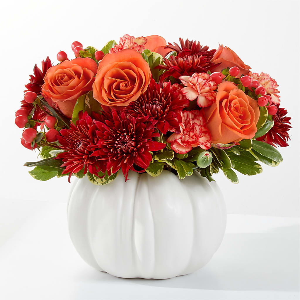 Autumn Air Pumpkin Bouquet – Two Flower Girls, Skokie IL