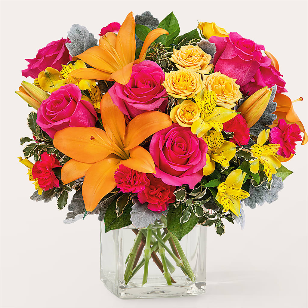 To the Tropics Bouquet – Two Flower Girls, Skokie IL