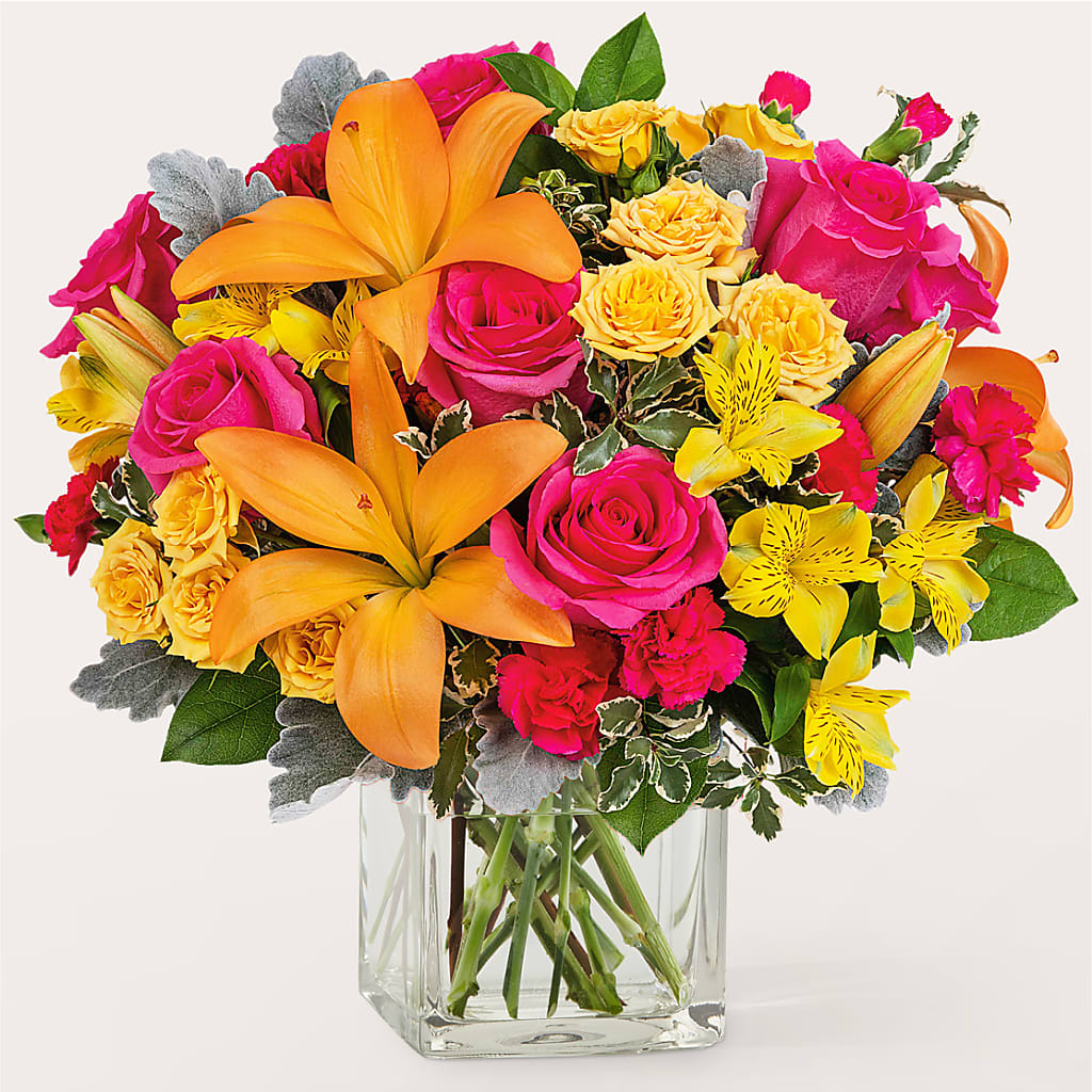 To the Tropics Bouquet – Two Flower Girls, Skokie IL