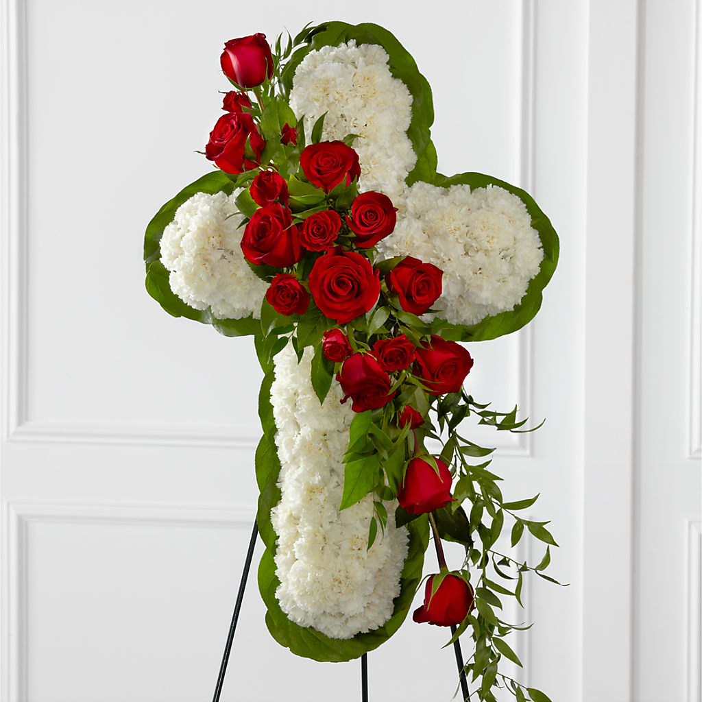 Floral Cross Easel – Two Flower Girls, Skokie IL
