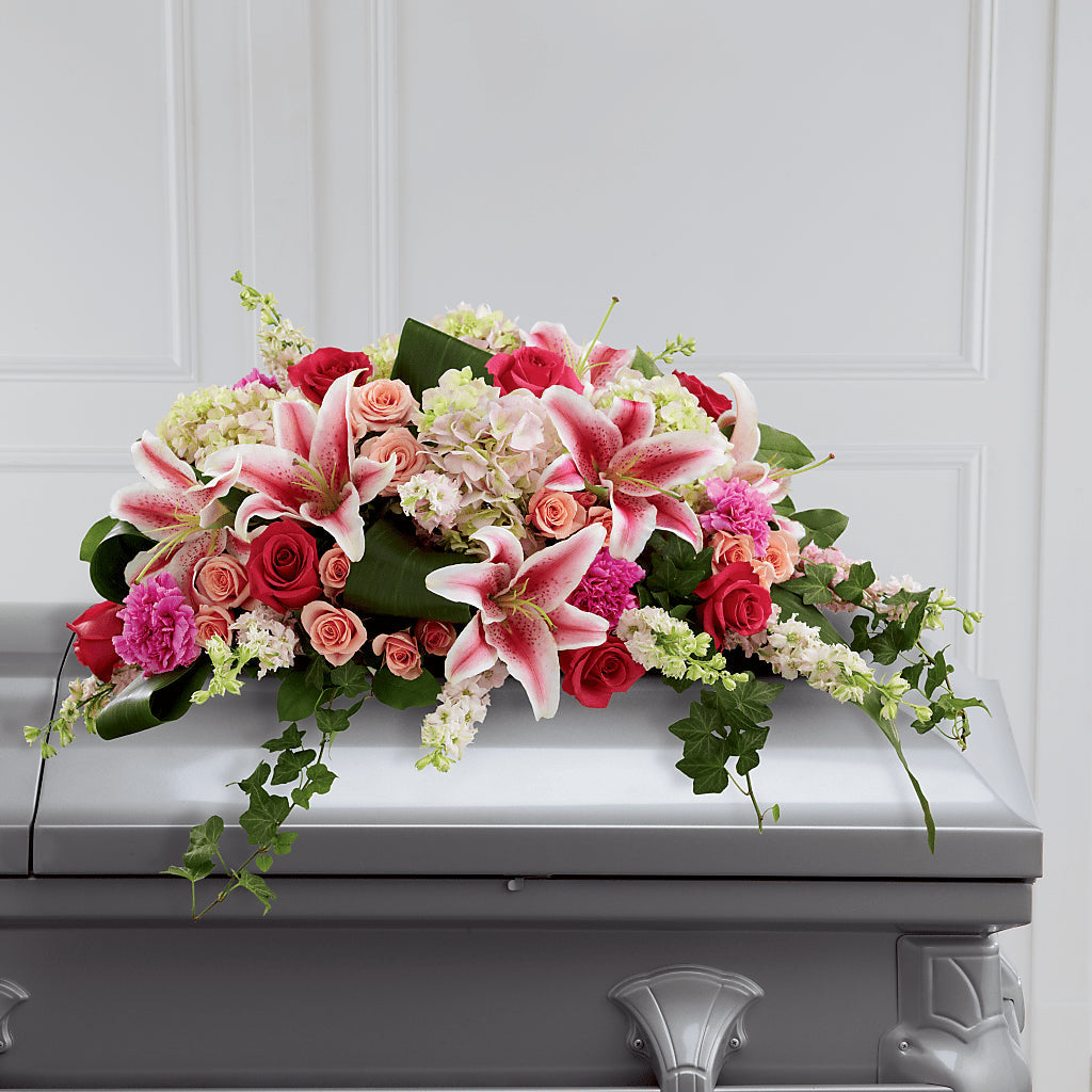 Splendid Grace Casket Spray – Two Flower Girls, Skokie IL