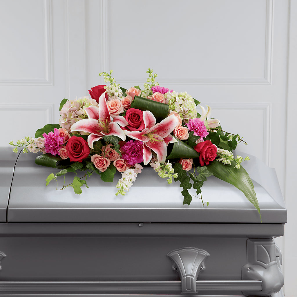 Splendid Grace Casket Spray – Two Flower Girls, Skokie IL