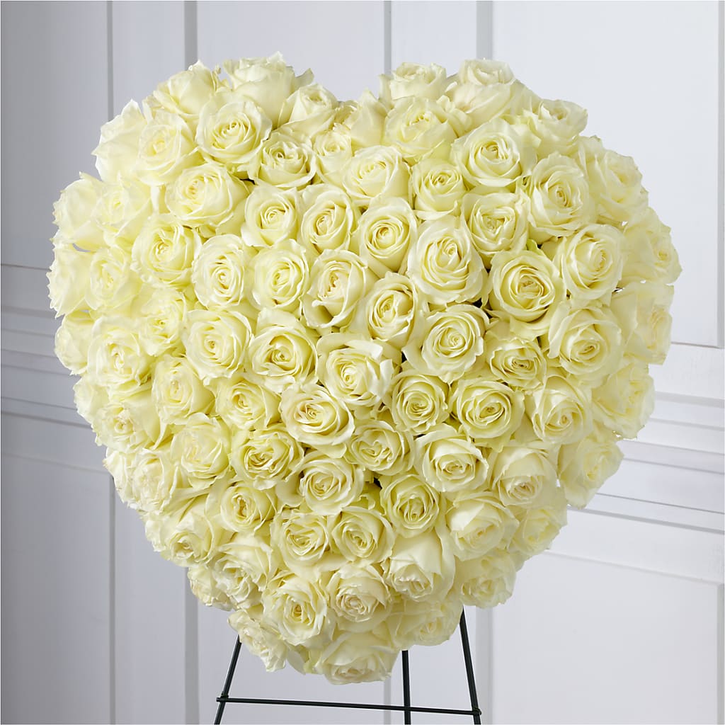 Elegant Remembrance Standing Heart – Two Flower Girls, Skokie IL