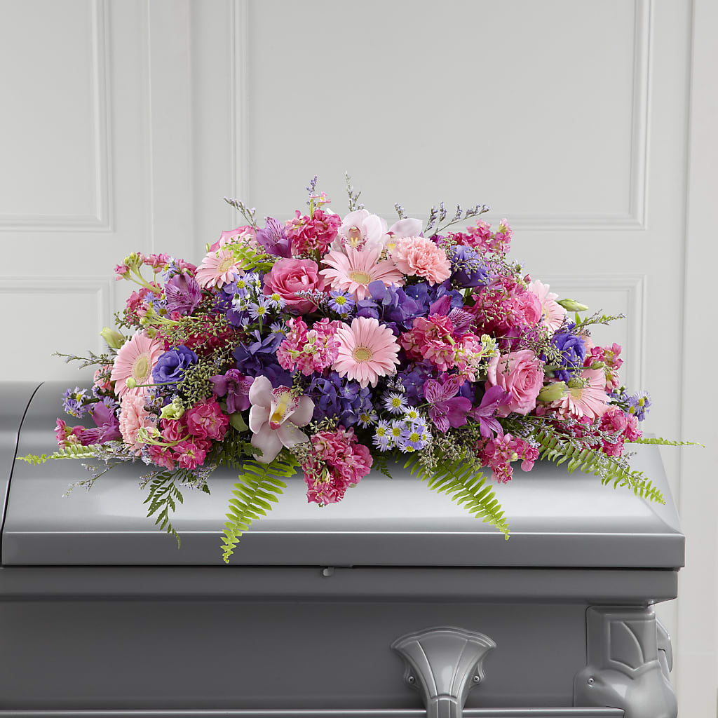 Glorious Garden Casket Spray – Two Flower Girls, Skokie IL