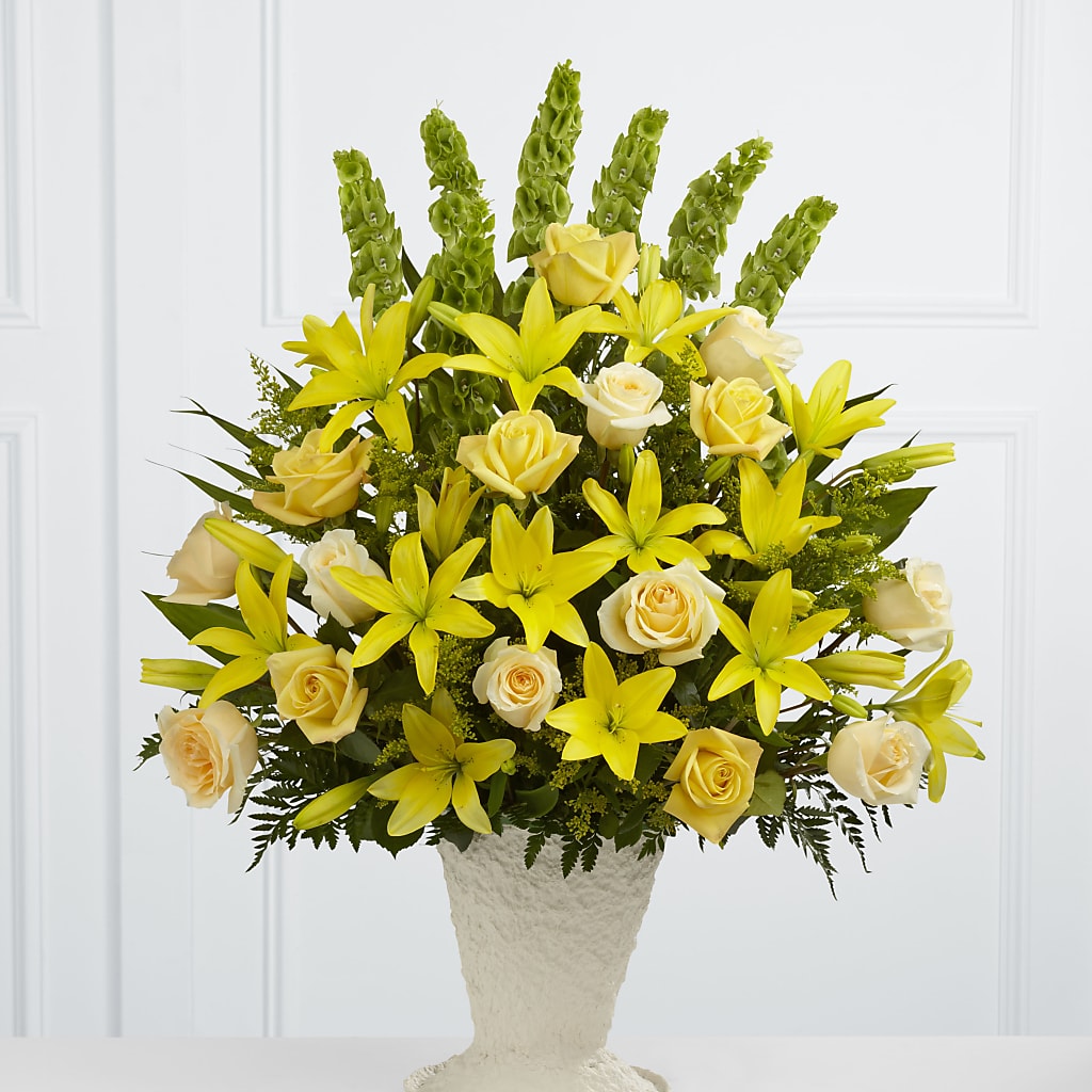 Golden Memories Arrangement – Two Flower Girls, Skokie IL