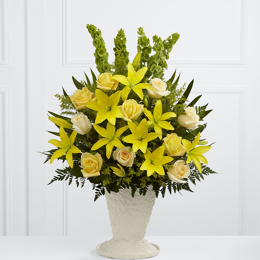 Golden Memories Arrangement – Two Flower Girls, Skokie IL