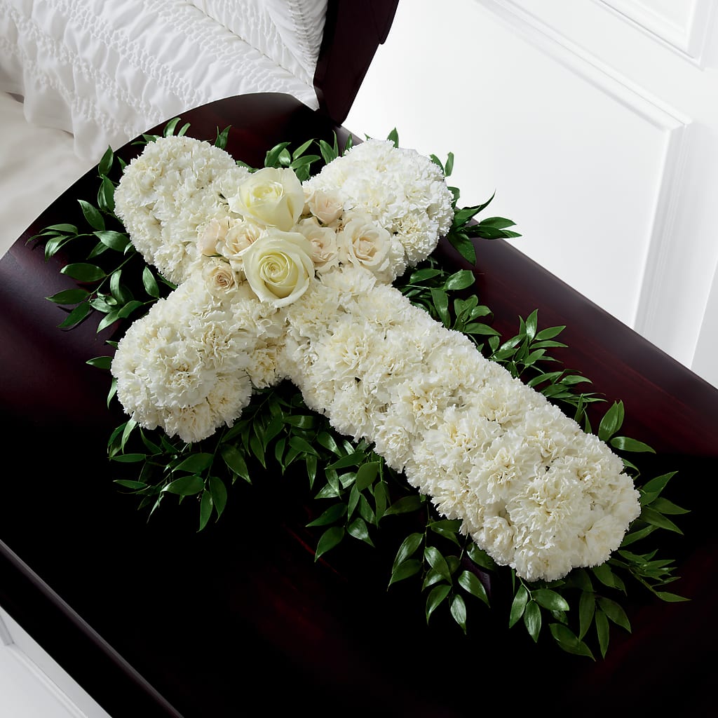Peaceful Memories Casket Spray (Standard) – Two Flower Girls, Skokie IL