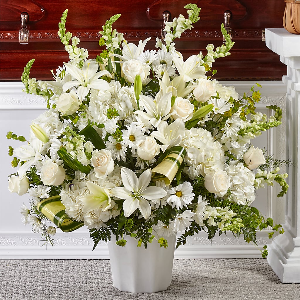 Thoughts of Tranquility Floor Basket – Two Flower Girls, Skokie IL