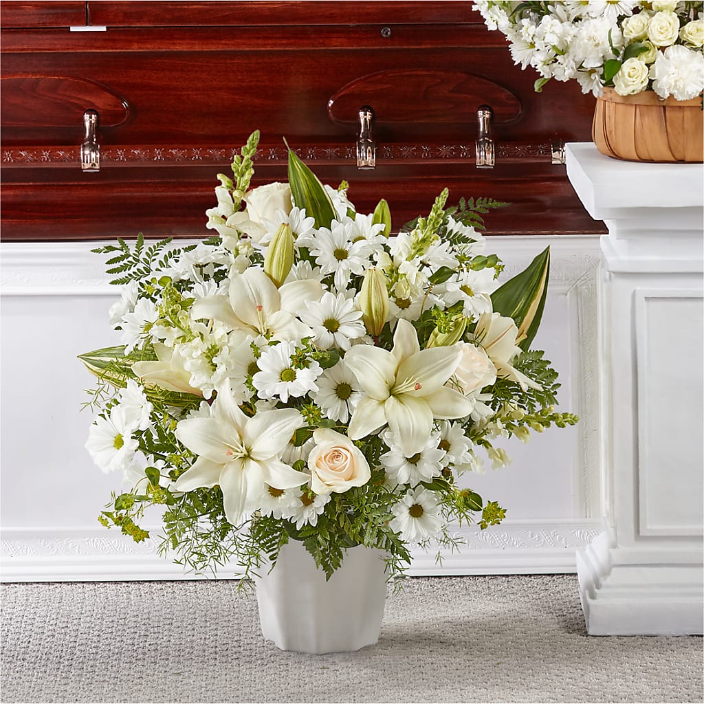 Thoughts of Tranquility Floor Basket – Two Flower Girls, Skokie IL