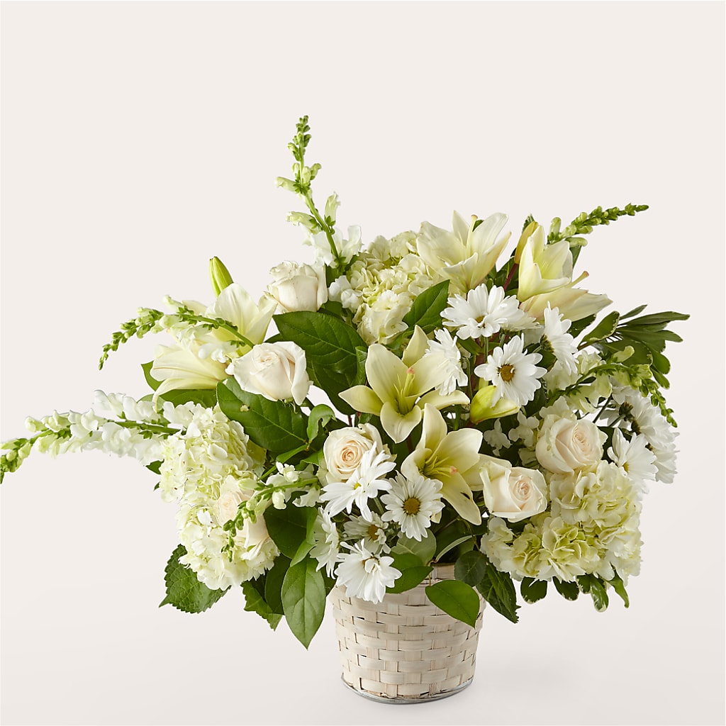Ivory Elegance Floral Basket – Two Flower Girls, Skokie IL