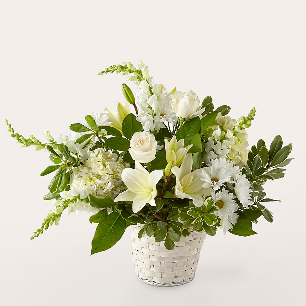 Ivory Elegance Floral Basket – Two Flower Girls, Skokie IL