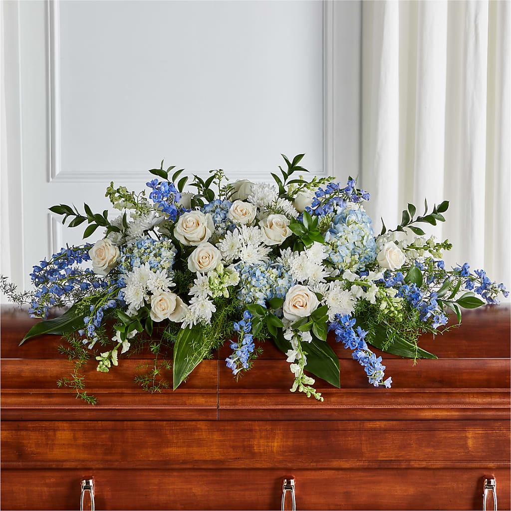 Timeless Essence Casket Spray – Two Flower Girls, Skokie IL