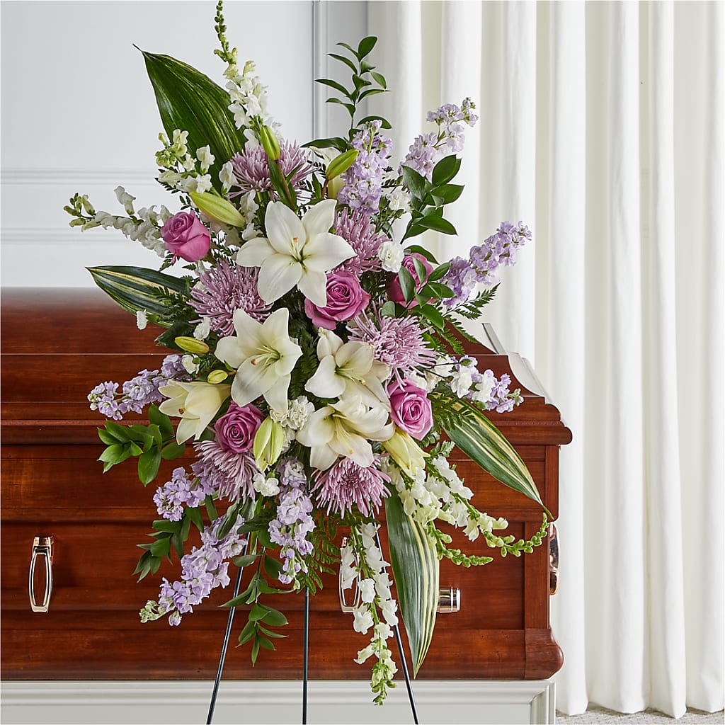 Grateful Hearts Standing Spray – Two Flower Girls, Skokie IL