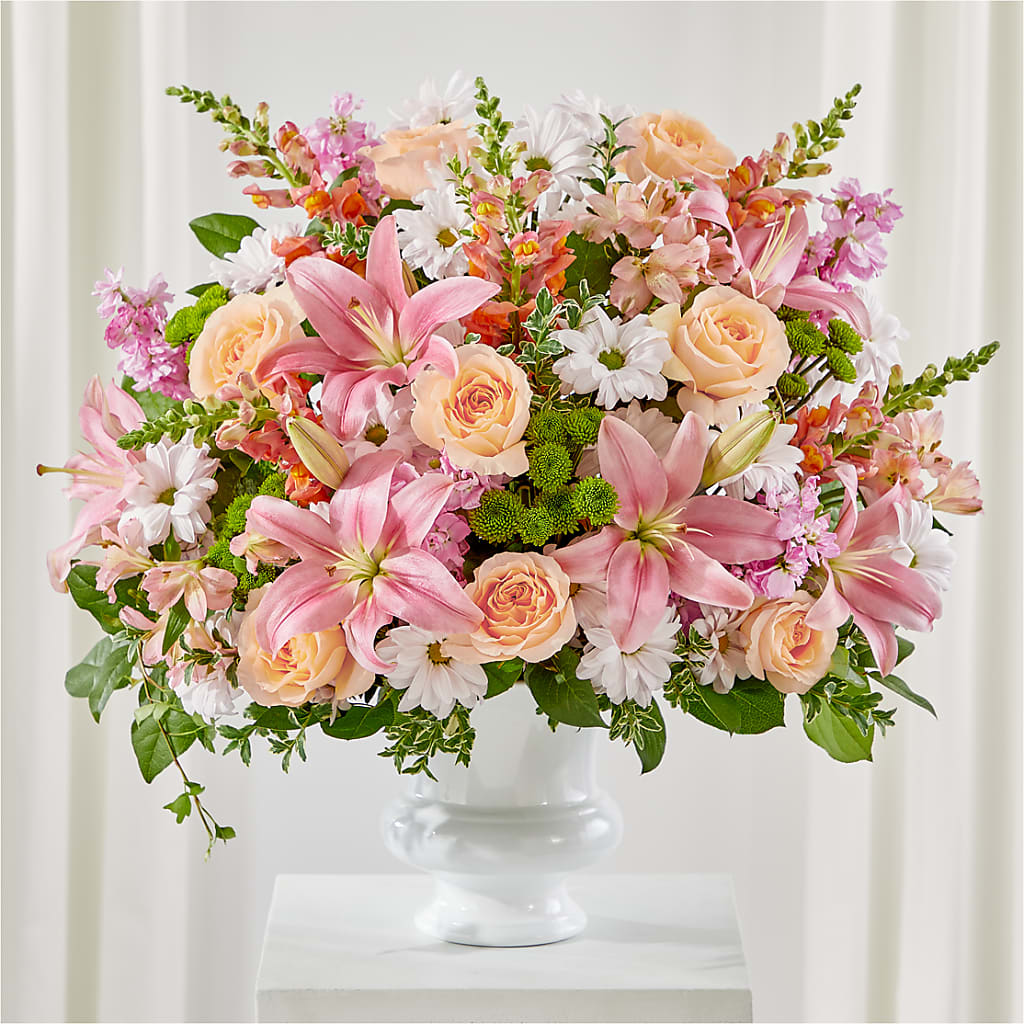 Heartfelt Gesture Urn Arrangement – Two Flower Girls, Skokie IL