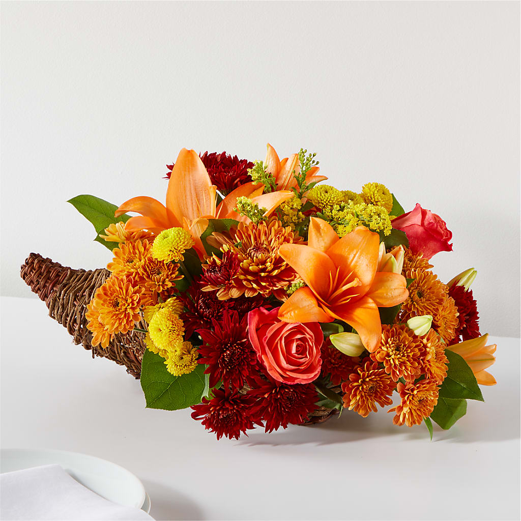 Bouquet of Blessings Cornucopia – Two Flower Girls, Skokie IL