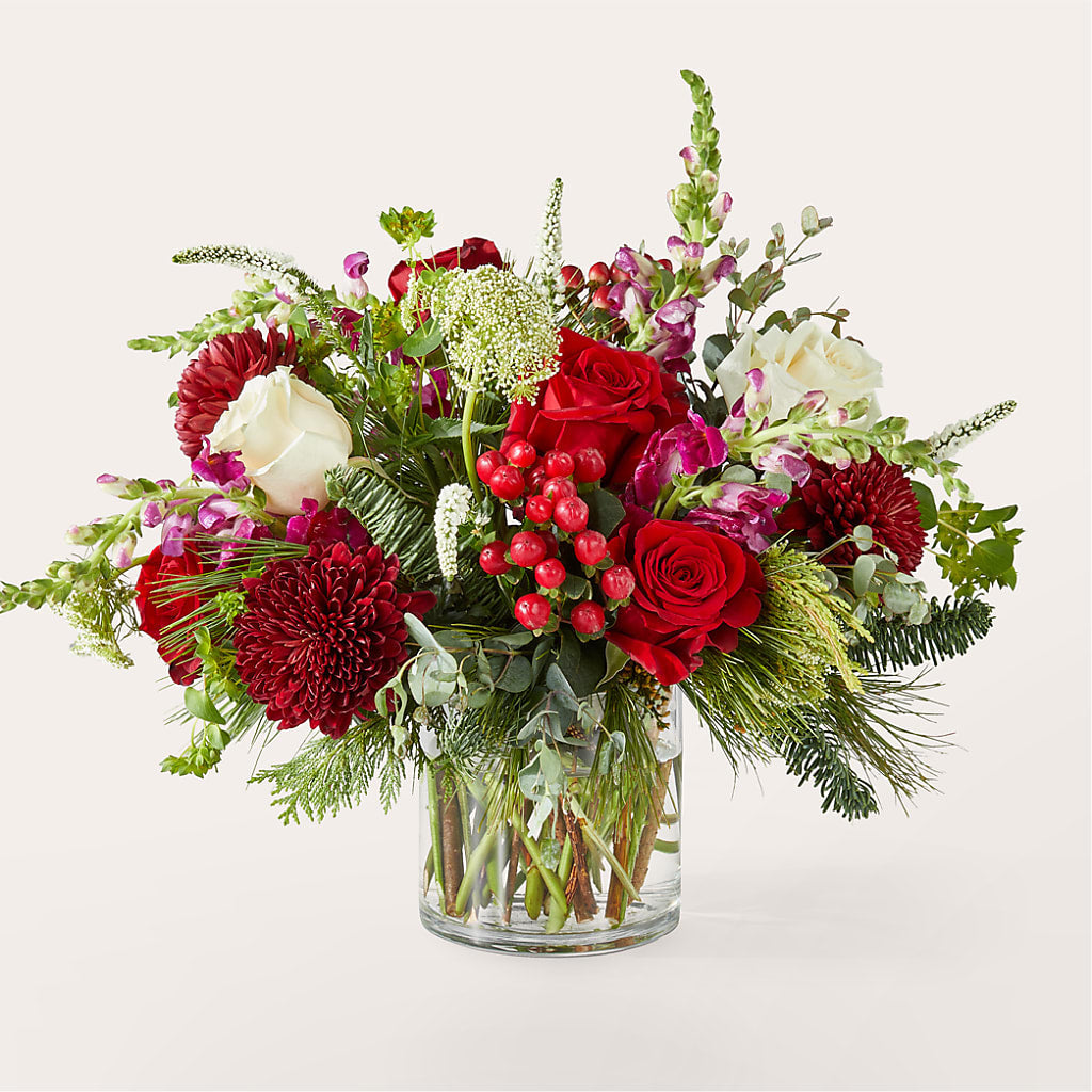 Cranberry Fizz Bouquet – Two Flower Girls, Skokie IL