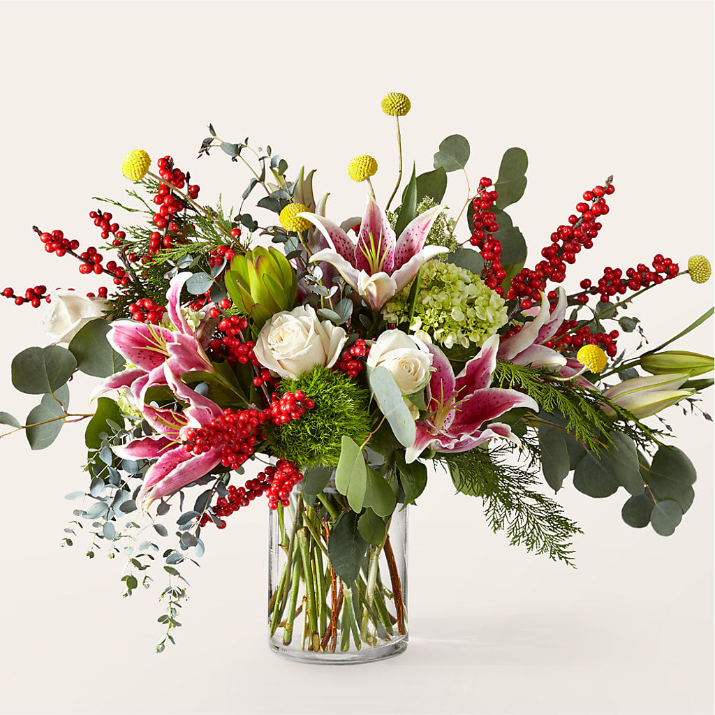 Berry & Bright Bouquet – Two Flower Girls, Skokie IL