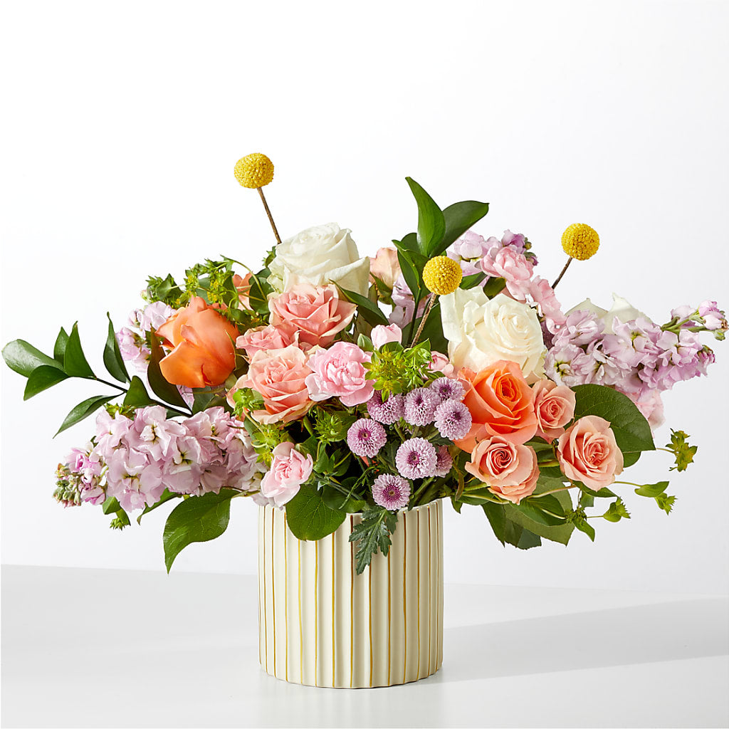 French Market Bouquet with Ivory Vase – Two Flower Girls, Skokie IL