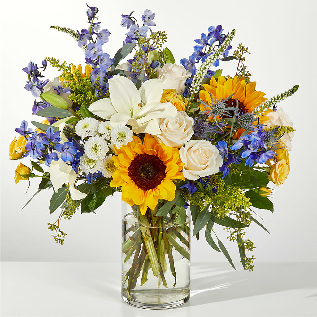 Wonderfully Sunny Bouquet – Two Flower Girls, Skokie IL