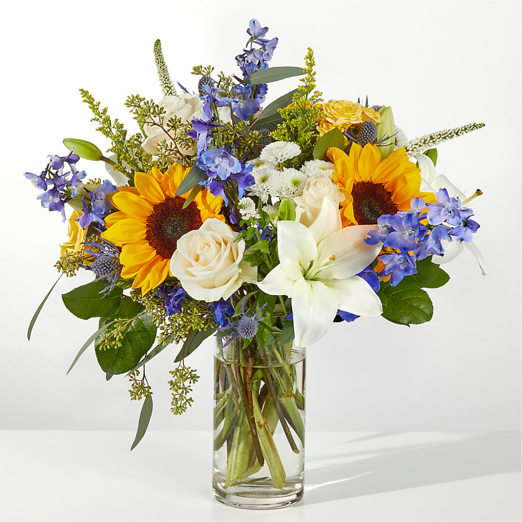 Wonderfully Sunny Bouquet – Two Flower Girls, Skokie IL