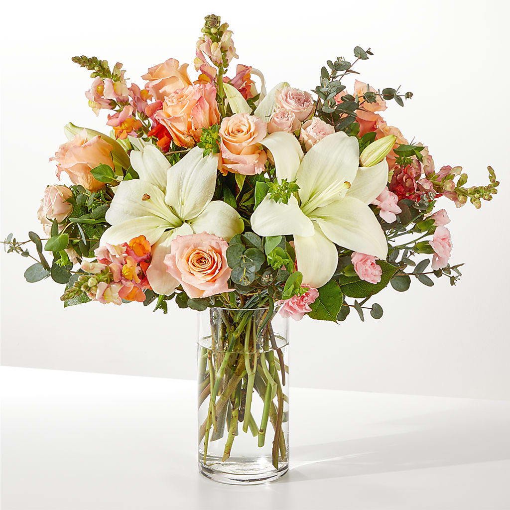 Grapefruit Splash Bouquet – Two Flower Girls, Skokie IL