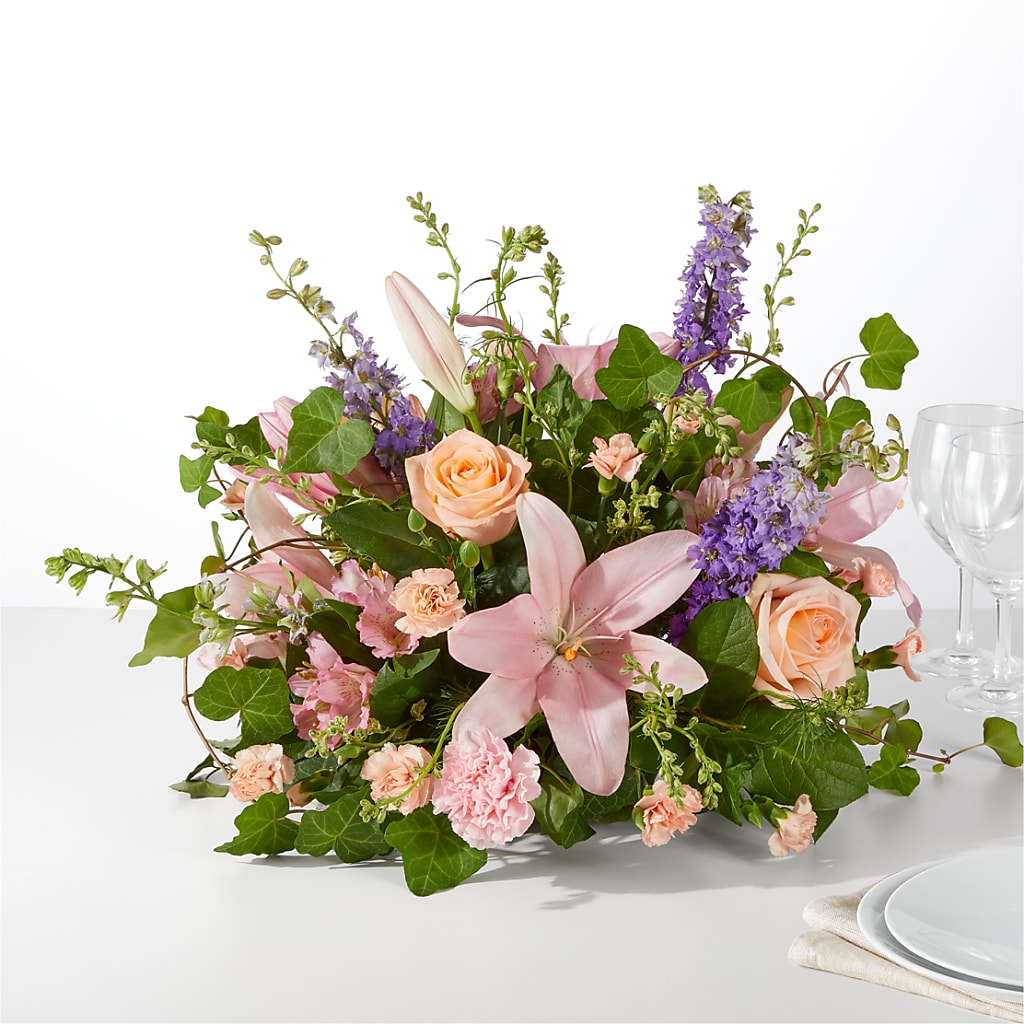 Blossom Time Centerpiece – Two Flower Girls, Skokie IL
