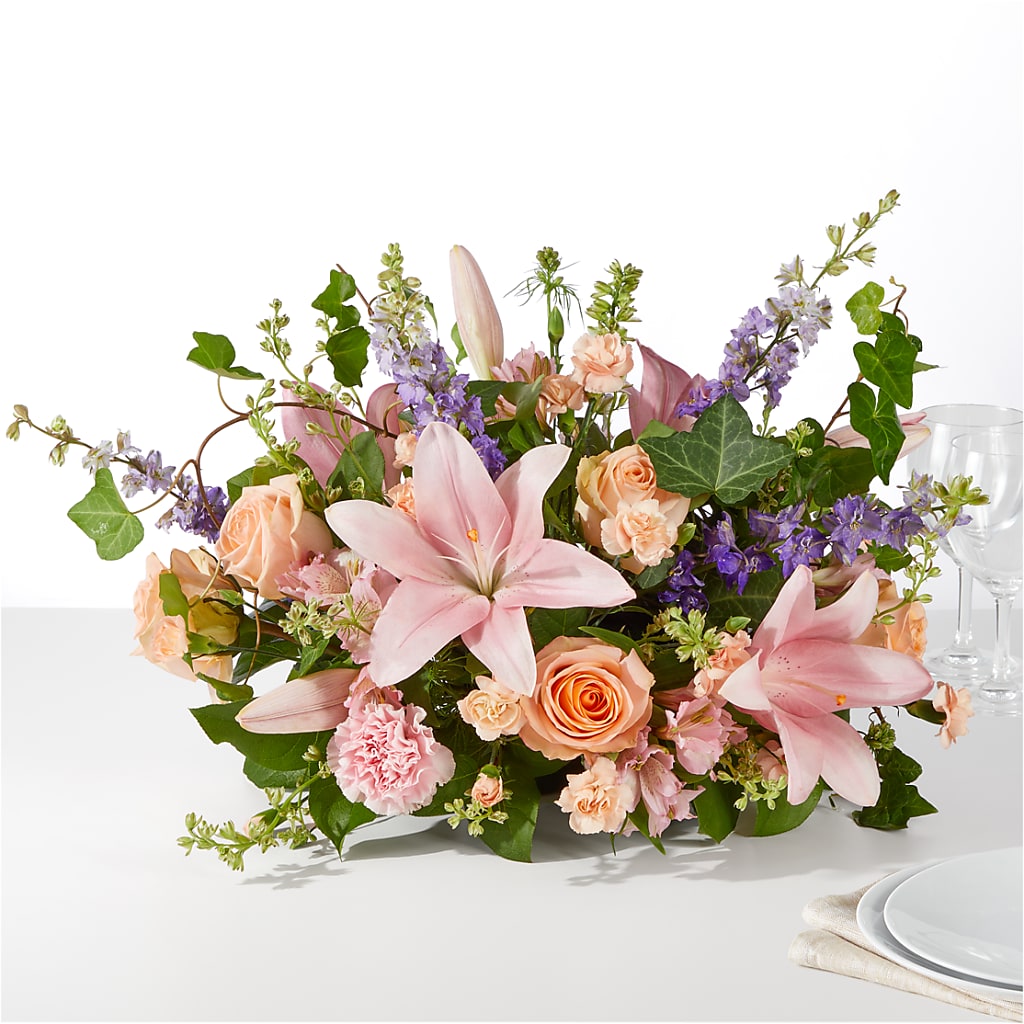 Blossom Time Centerpiece – Two Flower Girls, Skokie IL