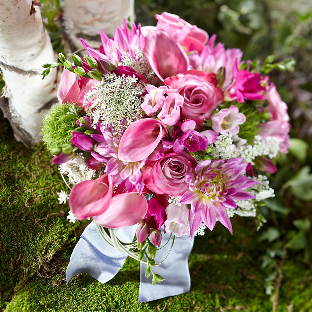 Pink Profusion Bouquet – Two Flower Girls, Skokie IL
