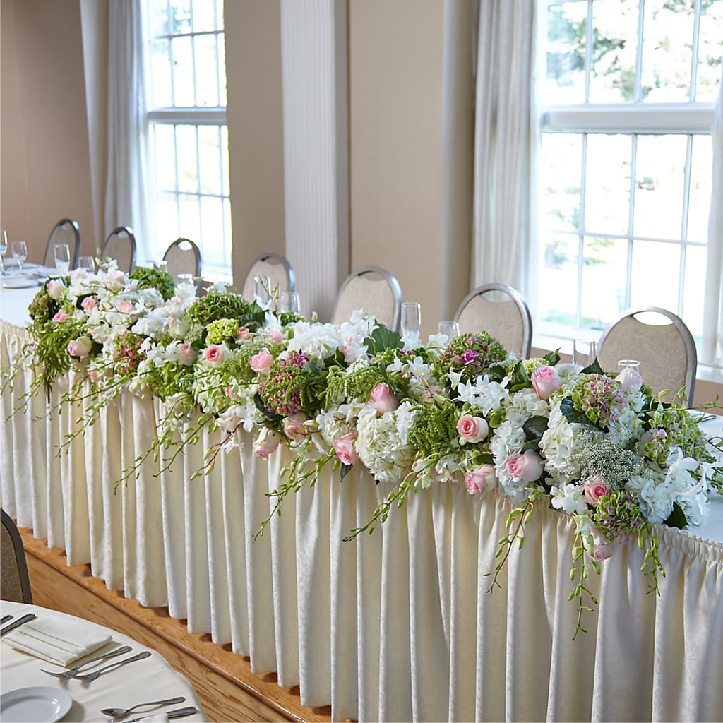 State of Joy Head Table Arrangement – Two Flower Girls, Skokie IL