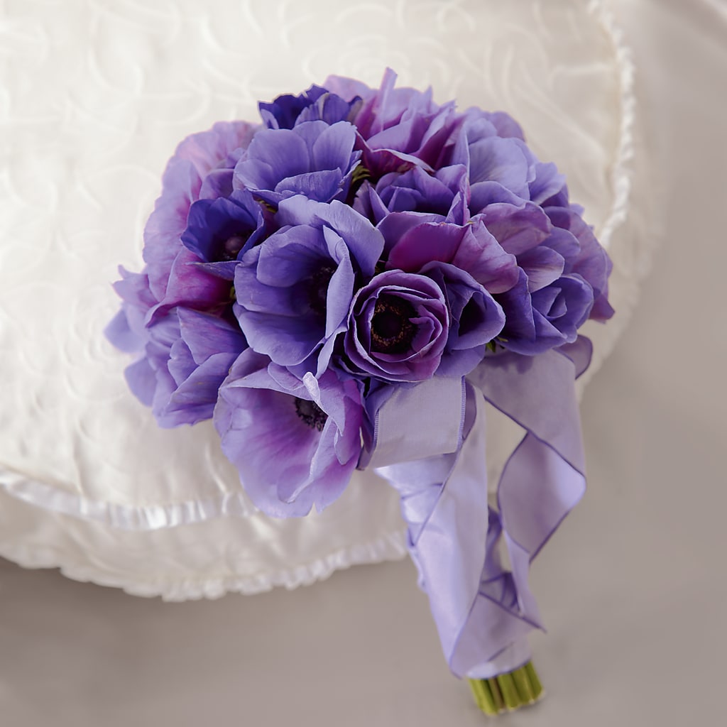 Purple Passion Bouquet – Two Flower Girls, Skokie IL