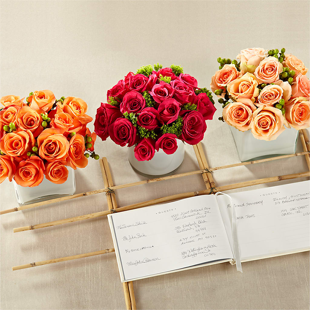 Dawn Rose Centerpiece – Two Flower Girls, Skokie IL