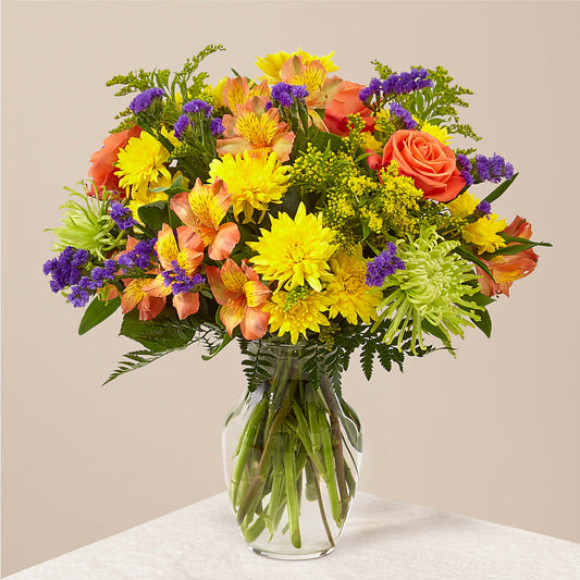 Marmalade Skies Bouquet –  Two Flower Girls, Skokie IL