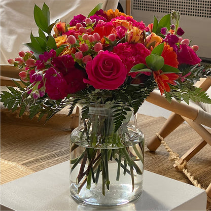 Fiesta Bouquet –  Two Flower Girls, Skokie IL