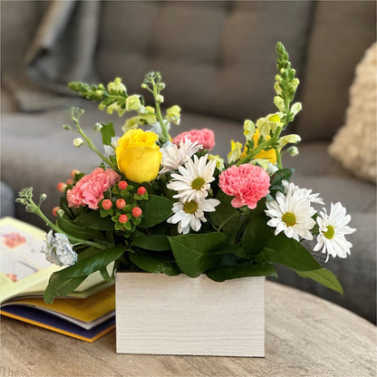 Sun Salutation Box Bouquet –  Two Flower Girls, Skokie IL