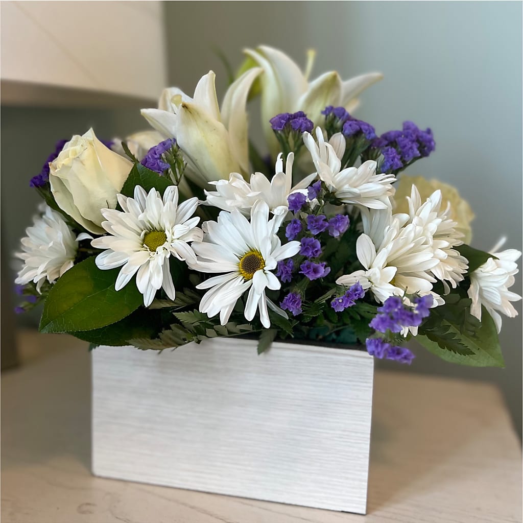 Beyond Blue Box Bouquet –  Two Flower Girls, Skokie IL