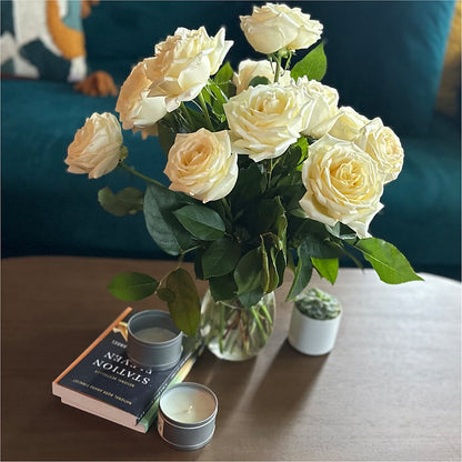 Long Stem Yellow Rose Bouquet –  Two Flower Girls, Skokie IL