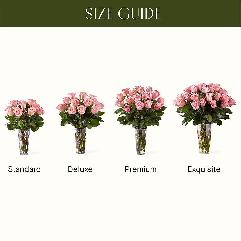 Long Stem Pink Rose Bouquet –  Two Flower Girls, Skokie IL