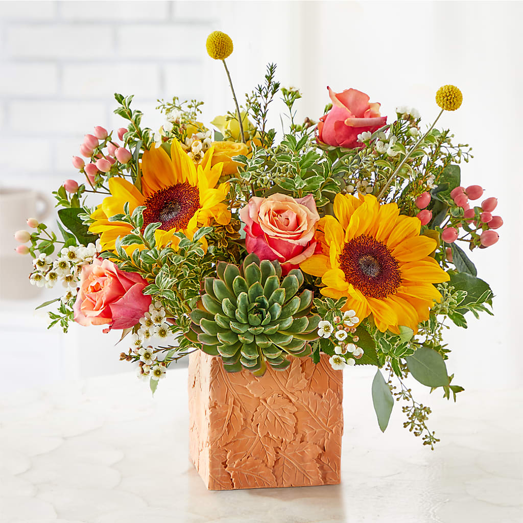 Sunflower Season Bouquet –  Two Flower Girls, Skokie IL