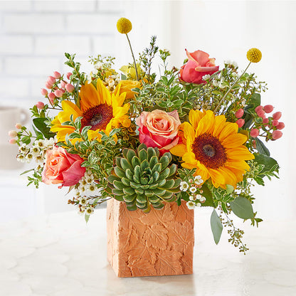 Sunflower Season Bouquet –  Two Flower Girls, Skokie IL
