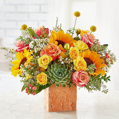 Sunflower Season Bouquet –  Two Flower Girls, Skokie IL