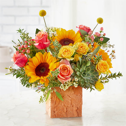 Sunflower Season Bouquet –  Two Flower Girls, Skokie IL