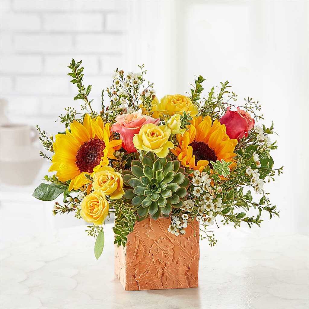 Sunflower Season Bouquet –  Two Flower Girls, Skokie IL