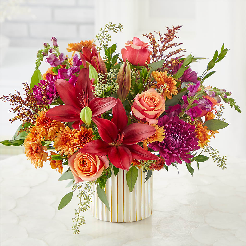 Burgundy Landscape Bouquet –  Two Flower Girls, Skokie IL