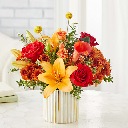Scarlet Skies Bouquet –  Two Flower Girls, Skokie IL