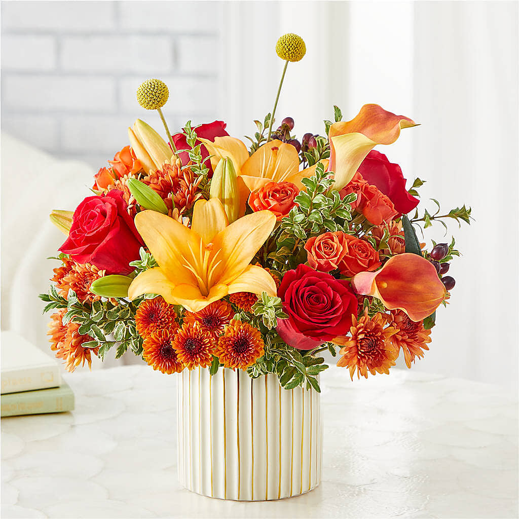 Scarlet Skies Bouquet –  Two Flower Girls, Skokie IL