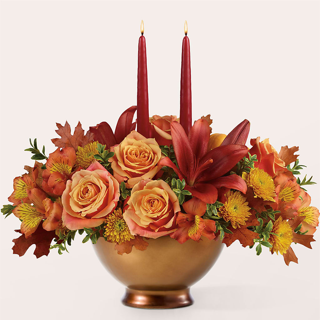Harvest Table Centerpiece –  Two Flower Girls, Skokie IL